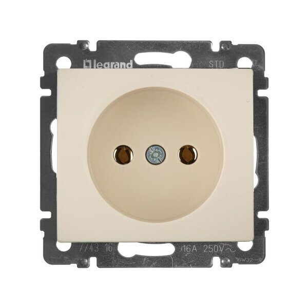Розетка Legrand коллекция Valena™ 1м. с/у  16А сл. кость